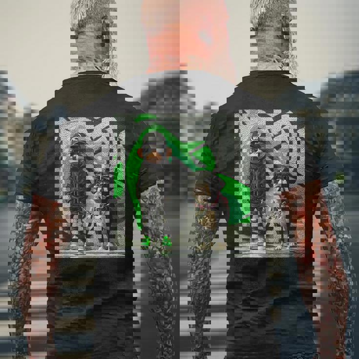 面白い猿と犬のグラフィックストリートウェアクールなデザイン 男性用 メンズTシャツ バックプリント 高齢者への贈り物