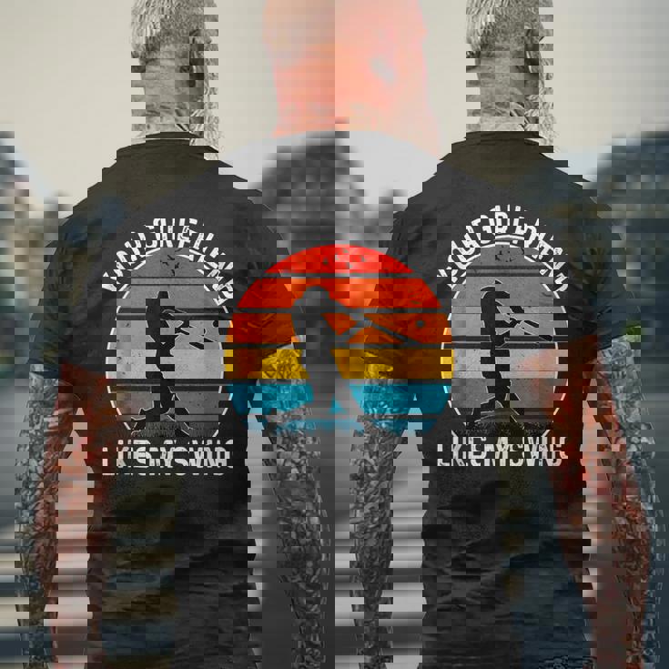 面白い野球の引用 メンズTシャツ バックプリント 高齢者への贈り物