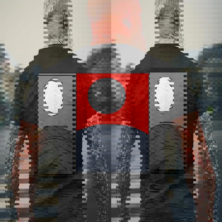 面白デザイン制作クラブオリジナルデザイン注目度no1日本のカルタ 花札 月 メンズTシャツ バックプリント 高齢者への贈り物