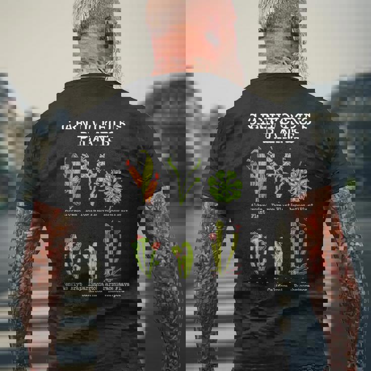 食虫植物 種 サラセニア ハエトリグサ メンズTシャツ バックプリント 高齢者への贈り物