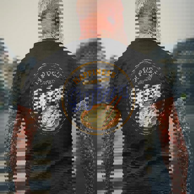 餃子 食品 餃子 レトロ クック ヴィンテージ 日本のホリデー お土産 メンズTシャツ バックプリント 高齢者への贈り物