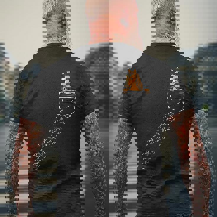 馬好き乗馬ポケット馬 メンズTシャツ バックプリント 高齢者への贈り物