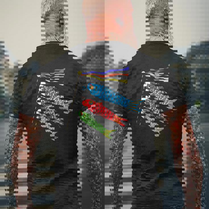 鯉鯉 鯉のぼり 旗 こどものひ メンズTシャツ バックプリント 高齢者への贈り物