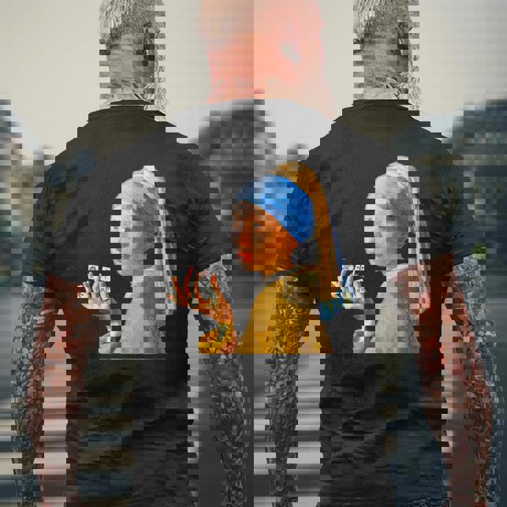 麻雀 牌 おもしろ ネタ フェルメール グッズ 服 面白いtシャツ 面白い メンズ 雀士 プレゼント おしゃれ メンズTシャツ バックプリント 高齢者への贈り物