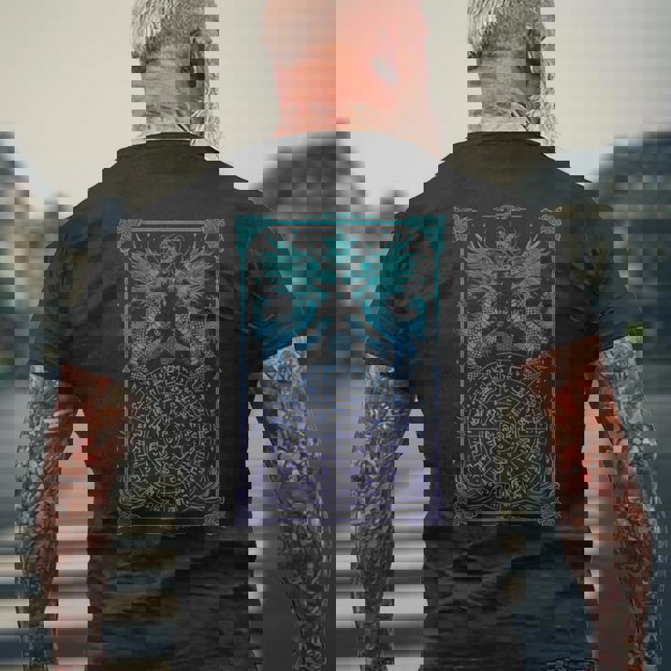 龍体文字フトマニ図 メンズTシャツ バックプリント 高齢者への贈り物