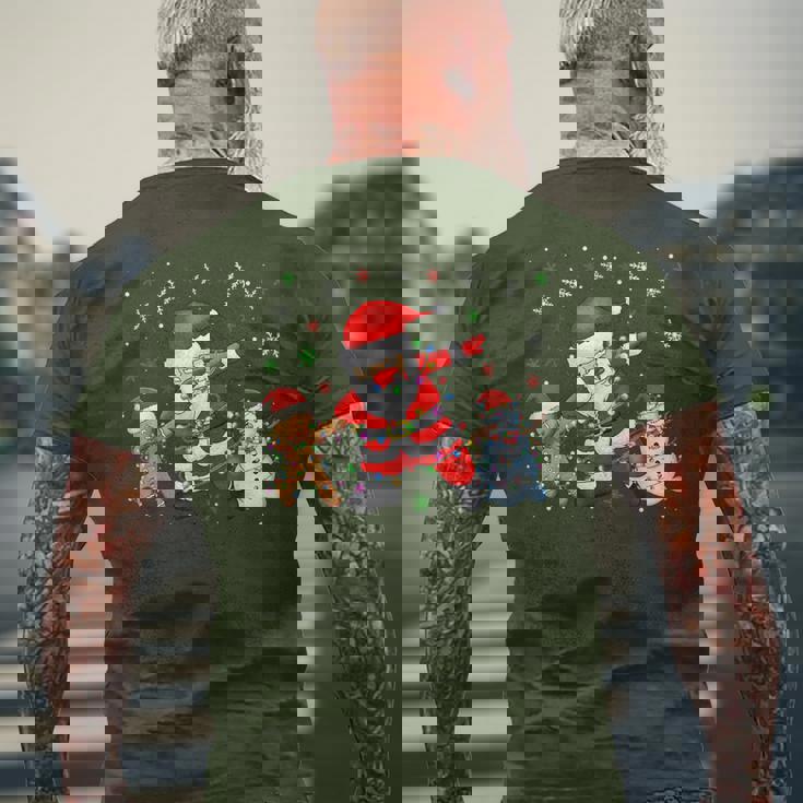 Dabbinganta Christmas おかしいdabサンタクロースクリスマス メンズTシャツ バックプリント 高齢者への贈り物