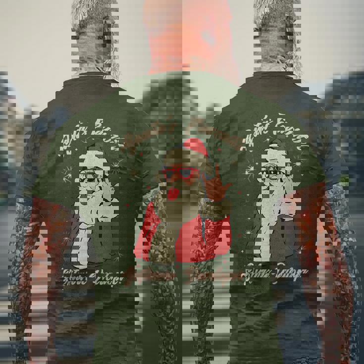 Santa's Favorite ソフトウェア開発者 面白いクリスマスサンタ メンズTシャツ バックプリント 高齢者への贈り物