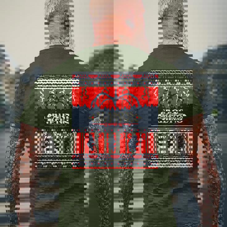 ストレンジャー・シングス Xmas Mind Flayer 逆さまファン記念品 メンズTシャツ バックプリント 高齢者への贈り物