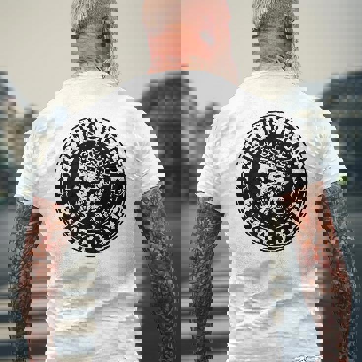 バックプリント クールで面白いオートバイ、バイク、バイカー メンズTシャツ バックプリント 高齢者への贈り物