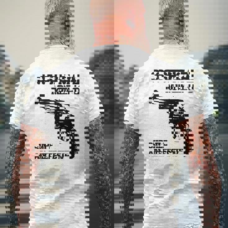 38 スペシャルモデル 10 リボルバー ファン メンズTシャツ バックプリント 高齢者への贈り物