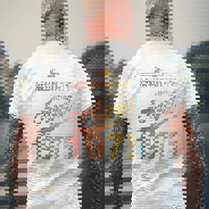 50Th Birthday 1975年4月生まれ 50歳 ヴィンテージ 長袖tシャツ メンズTシャツ バックプリント 高齢者への贈り物