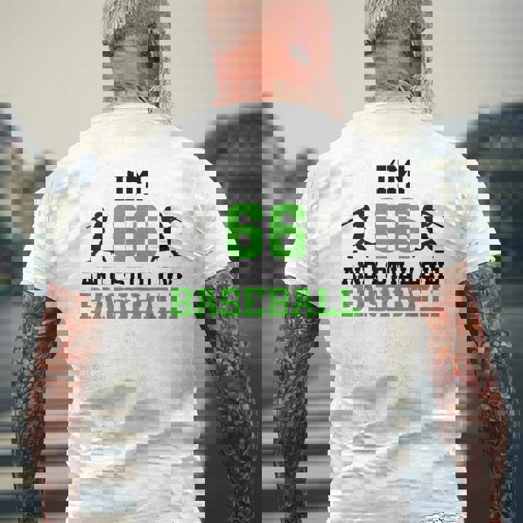 66歳の誕生日 野球 66歳 野球選手 誕生日 メンズTシャツ バックプリント 高齢者への贈り物