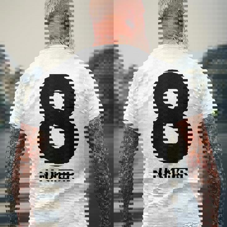 8 数字 メンズTシャツ バックプリント 高齢者への贈り物