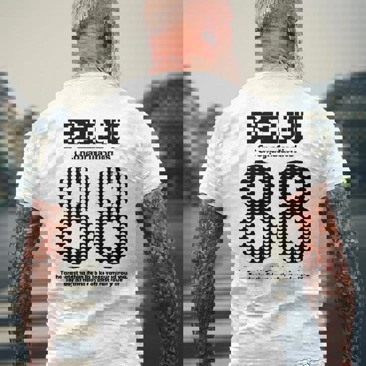 88歳 米寿祝い 長寿祝い おもしろ 米寿 長袖tシャツ メンズTシャツ バックプリント 高齢者への贈り物