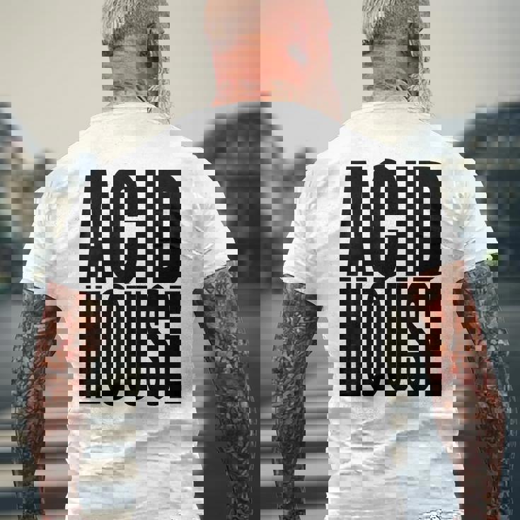 Acid House Music 90年代 Edm Rave Festival Dance Lover メンズTシャツ バックプリント 高齢者への贈り物