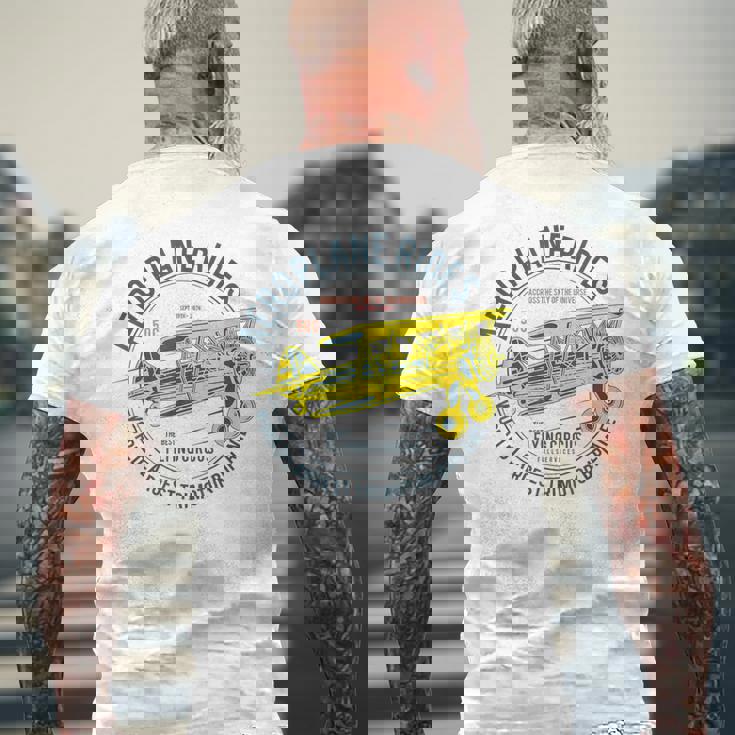 Aeroplane Rides カスタム フライングサーカス 複葉機 メンズTシャツ バックプリント 高齢者への贈り物