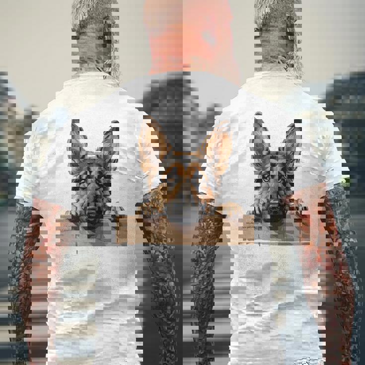 Affectionate Peek ジャーマンシェパードドッグ 長袖tシャツ メンズTシャツ バックプリント 高齢者への贈り物