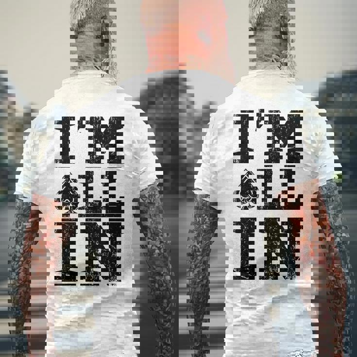 Im All In ポーカーシャツ ポーカープレーヤー メンズTシャツ バックプリント 高齢者への贈り物