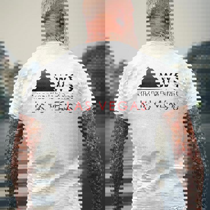 Aws Amazon ウェブサービス ラスベガス メンズTシャツ バックプリント 高齢者への贈り物