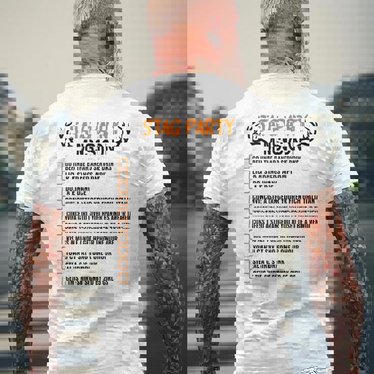 Bachelors Party Checklisttag Do Party Camiseta Hombre Estampado Espalda Regalos para ancianos