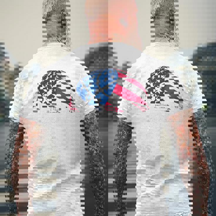 Basketball Usaupport The Team Usa Flag Dream メンズTシャツ バックプリント 高齢者への贈り物