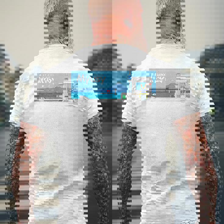 Beautifuleaside Town Hayama Unny Day Myusy メンズTシャツ バックプリント 高齢者への贈り物