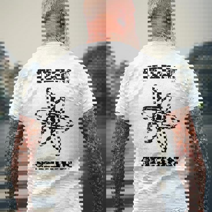 Big Bang Theory ロゴ チーム シェルドン アトム ライト メンズTシャツ バックプリント 高齢者への贈り物