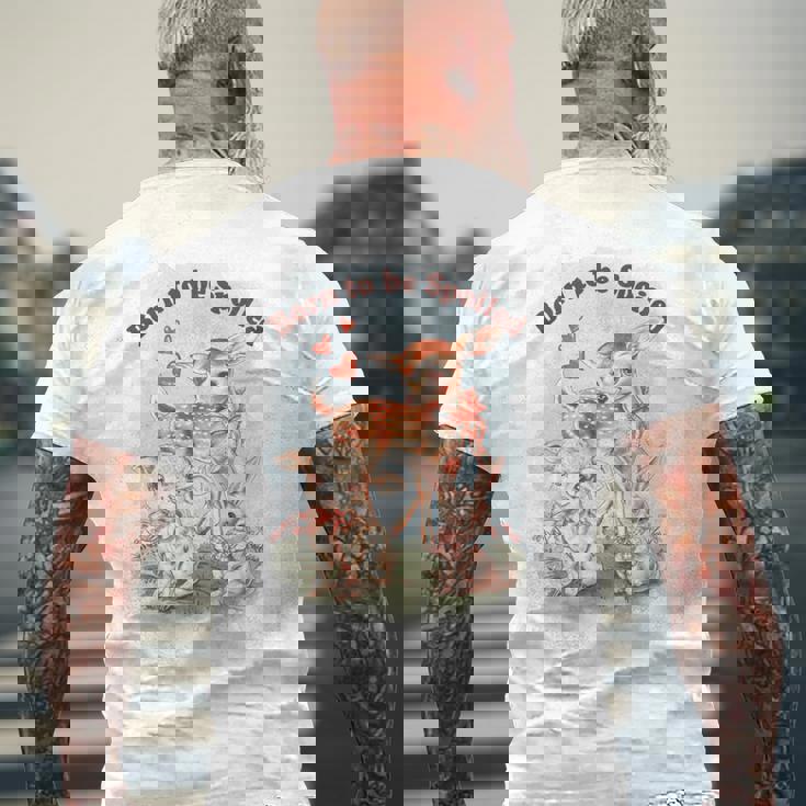 Born To Bepoiled Cute Animal Illustration 長袖tシャツ メンズTシャツ バックプリント 高齢者への贈り物