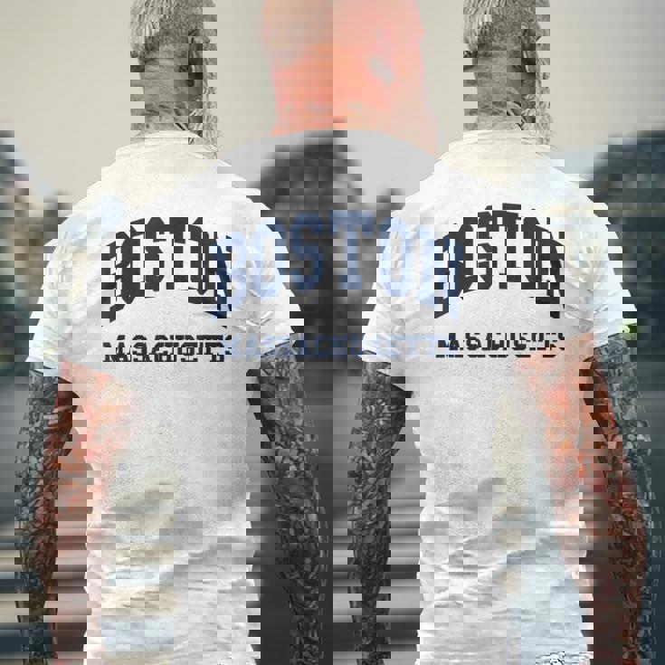 Boston Massachusetts Throwback Classic メンズTシャツ バックプリント 高齢者への贈り物