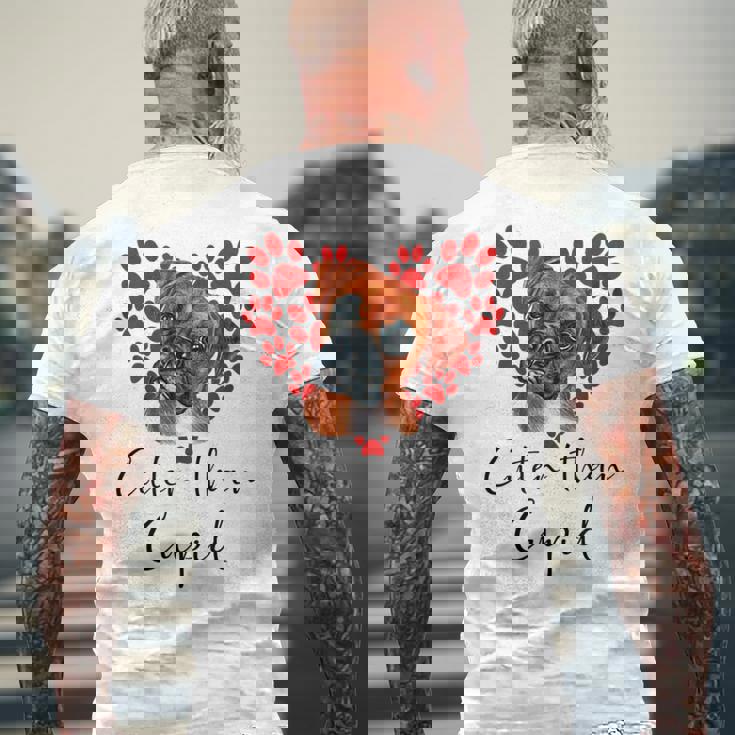 Boxer Dog Cuter Than Cupidalentines Day ボクサー犬 メンズTシャツ バックプリント 高齢者への贈り物