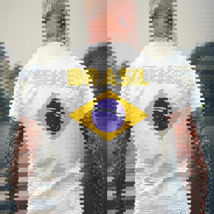 Brasilブラジルブラジル国旗 メンズTシャツ バックプリント 高齢者への贈り物