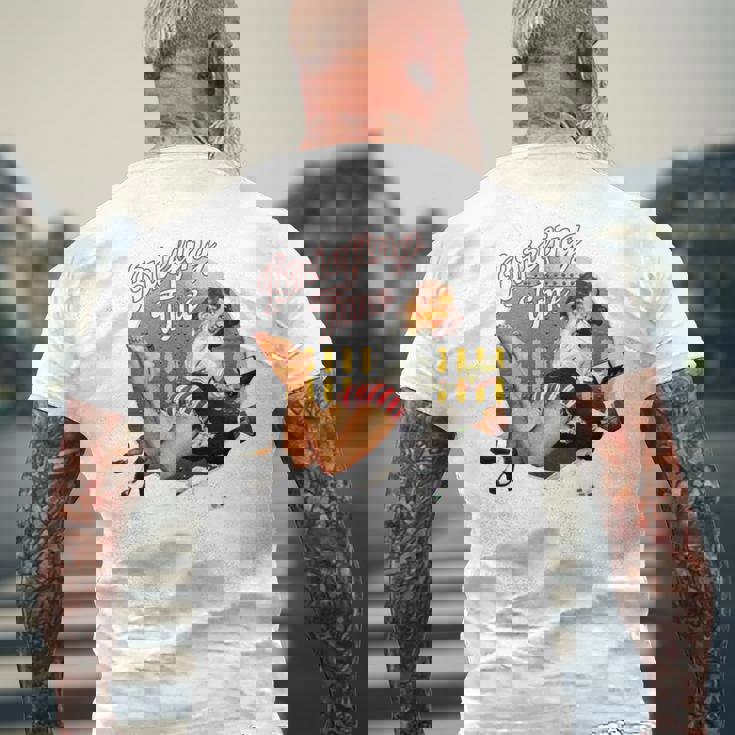 Briefing Time クラシックなボンバーノーズアートスタイル 長袖tシャツ メンズTシャツ バックプリント 高齢者への贈り物