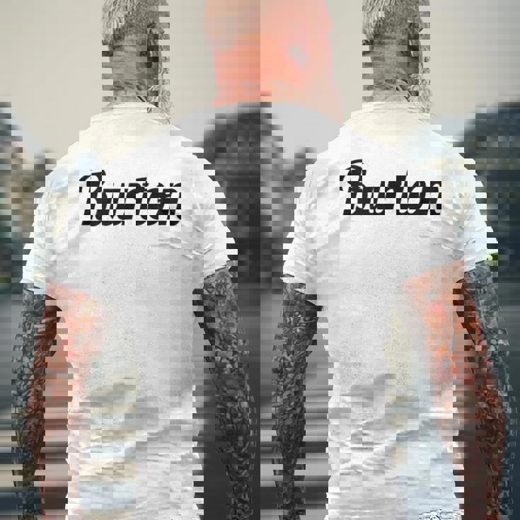 Burton バートン の名前を言うトップ メンズTシャツ バックプリント 高齢者への贈り物