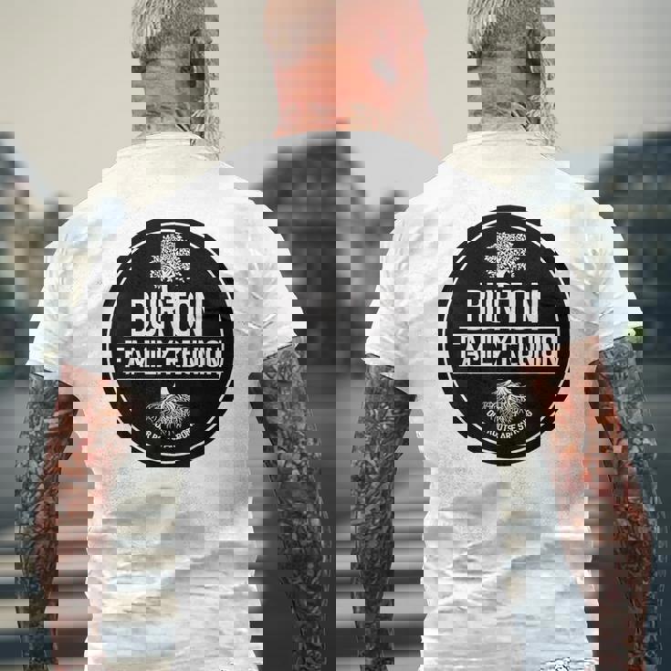 Burtonバートン ファミリーリユニオン 私たちのルーツは強い木 メンズTシャツ バックプリント 高齢者への贈り物