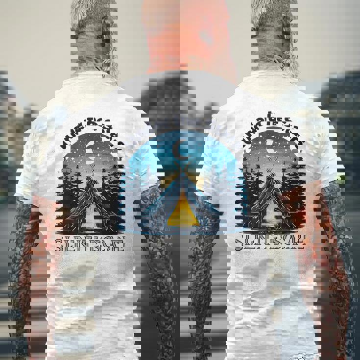 Campingtars タイムアウト リラックス ホリデー キャンプ キャンパー 自然 メンズTシャツ バックプリント 高齢者への贈り物