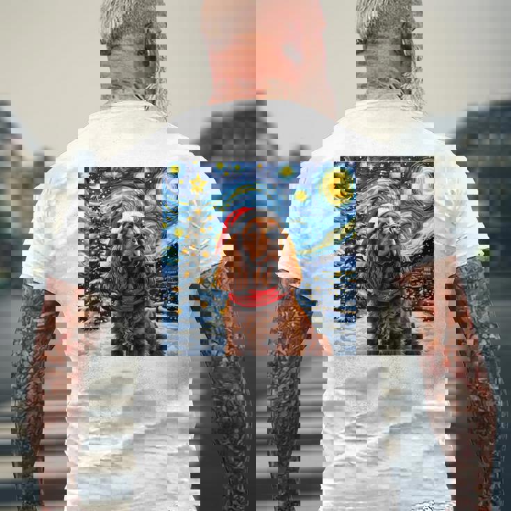 Cockerpanieltarry Night Christmasan Gogh Doganta Hat 長袖tシャツ メンズTシャツ バックプリント 高齢者への贈り物