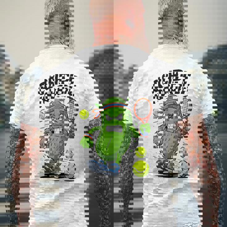 Crushed It You Big Dill Pickle Tennis メンズTシャツ バックプリント 高齢者への贈り物