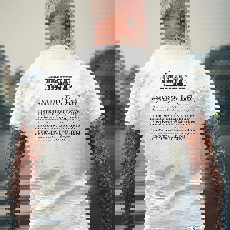 Céline ファーストネームの定義 メンズTシャツ バックプリント 高齢者への贈り物