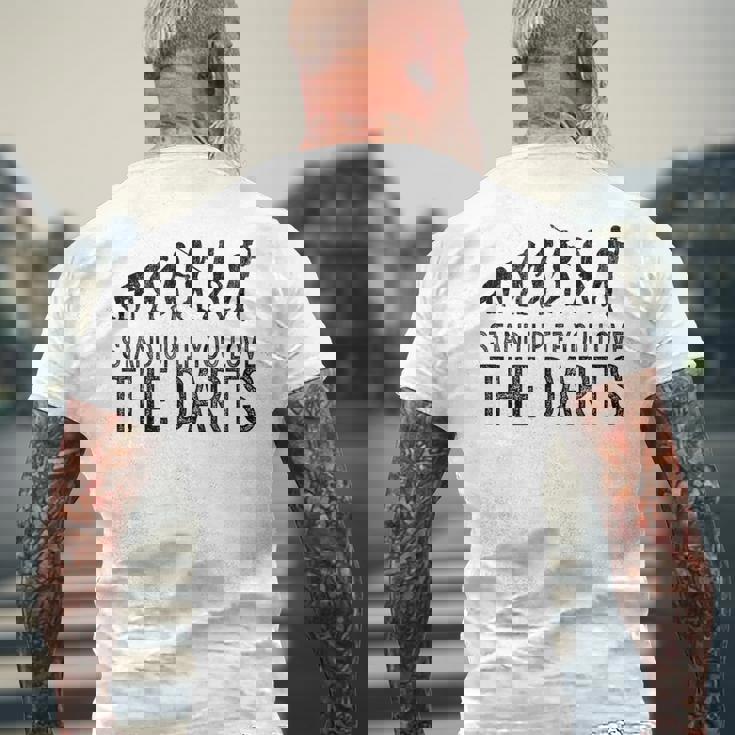 Darts ダーツプレイヤーのための男性ダーツギフト メンズTシャツ バックプリント 高齢者への贈り物