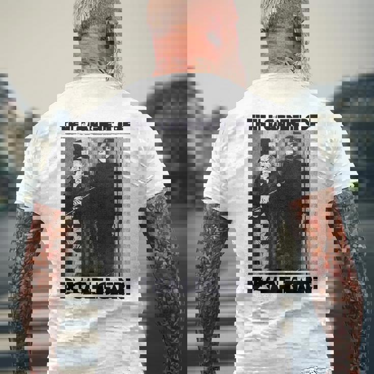 Dr Caligari ハロウィンモンスターポスター ヴィンテージホラー映画 メンズTシャツ バックプリント 高齢者への贈り物