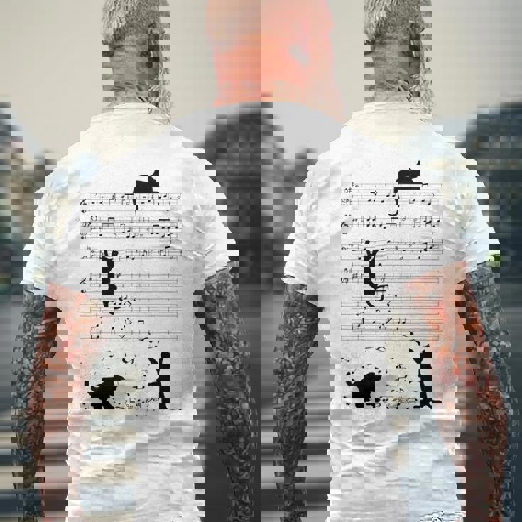 Dut猫猫音ミュージシャンタ メンズTシャツ バックプリント 高齢者への贈り物