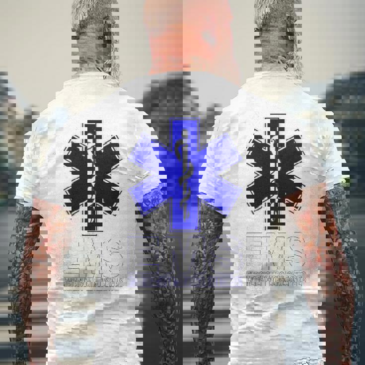 Emstar Of Life 救急医療サービス Emt Paramedic メンズTシャツ バックプリント 高齢者への贈り物