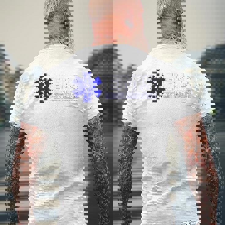 Emstar Of Life 救急医療サービス パラメディック Emt メンズTシャツ バックプリント 高齢者への贈り物