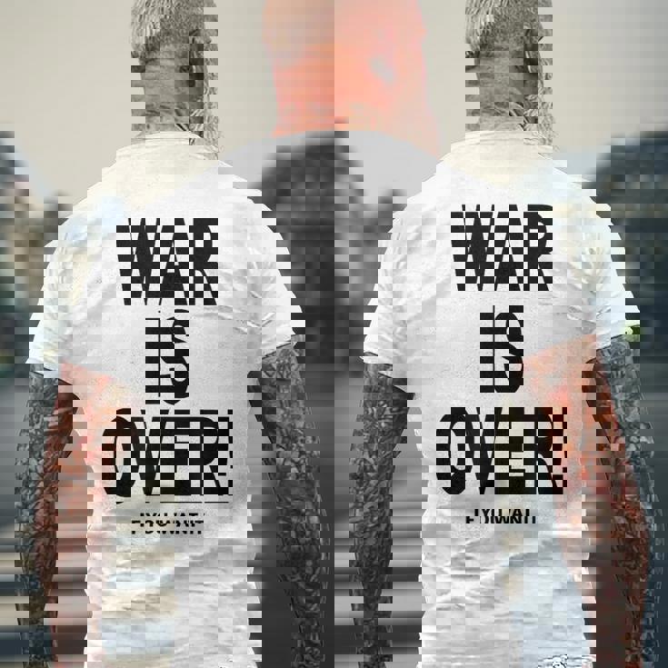 Exclusive War Is Over ご希望の場合限定ブラックプリント メンズTシャツ バックプリント 高齢者への贈り物