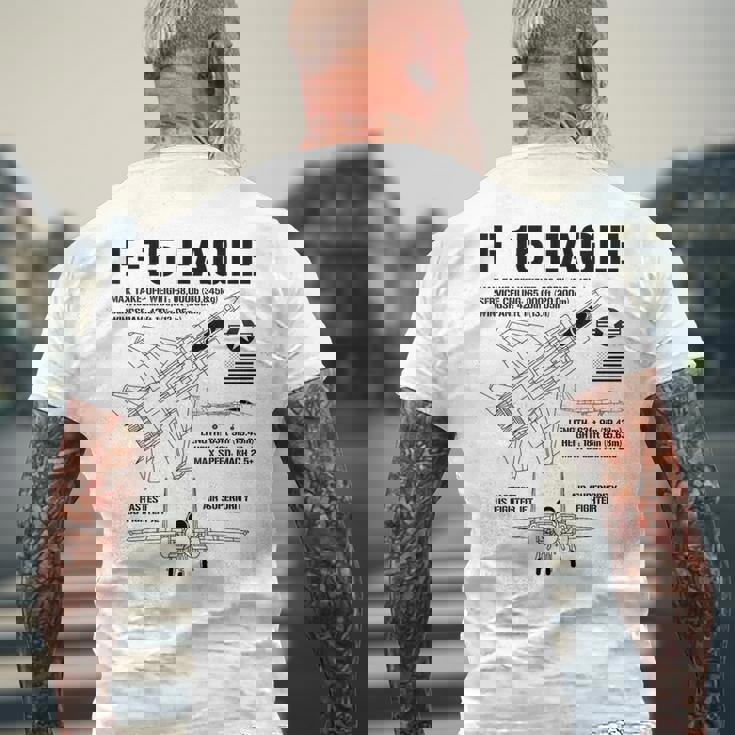 F-15 イーグル戦闘機 ジェット仕様 軍用飛行機 F15 イーグル メンズTシャツ バックプリント 高齢者への贈り物