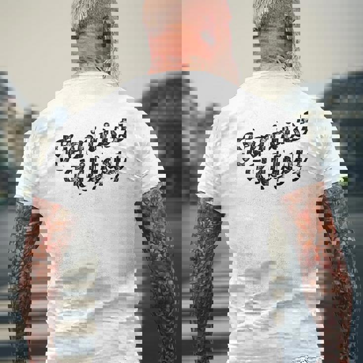 Feminist Killjoy 面白いフェミニズムミーム メンズTシャツ バックプリント 高齢者への贈り物