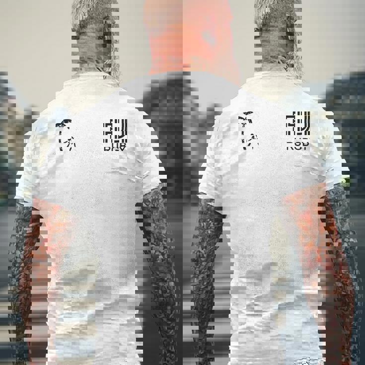 Fiji RugbyFor Rugby Ball Players メンズTシャツ バックプリント 高齢者への贈り物