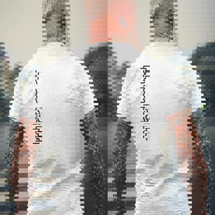 Fire 投資 メンズTシャツ バックプリント 高齢者への贈り物