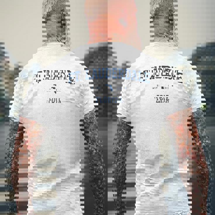 Ft Lauderdale スポーツアパレル フィットネス レトロ メンズTシャツ バックプリント 高齢者への贈り物