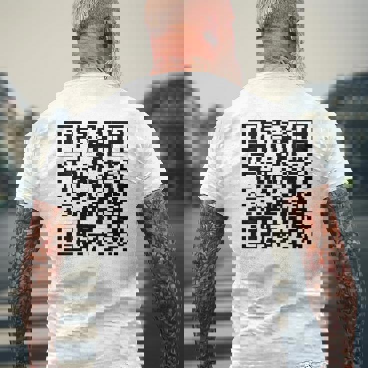Fu Qr スキャンコード 皮肉ユーモア Fuバックプリント メンズTシャツ バックプリント 高齢者への贈り物